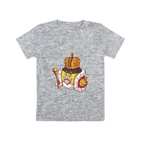 Детская футболка хлопок с принтом Царь в Рязани, 100% хлопок | круглый вырез горловины, полуприлегающий силуэт, длина до линии бедер | country balls | имперский флаг | кантриболлс | российская империя | россия