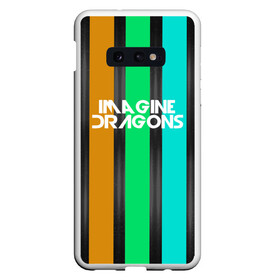 Чехол для Samsung S10E с принтом IMAGINE DRAGONS в Рязани, Силикон | Область печати: задняя сторона чехла, без боковых панелей | Тематика изображения на принте: evolve | imagine dragons | new age | абстракция | вокалист | геометрия | группа | драгонс | известные | линии | личности | надписи | полосы | реп | рок | триколор | фирменные цвета | яркие