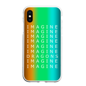 Чехол для iPhone XS Max матовый с принтом IMAGINE DRAGONS в Рязани, Силикон | Область печати: задняя сторона чехла, без боковых панелей | Тематика изображения на принте: evolve | imagine dragons | new age | вокалист | группа | драгонс | известные | личности | надписи | реп | рок | триколор | фирменные цвета | яркие