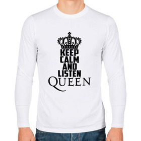 Мужской лонгслив хлопок с принтом Keep calm and listen Queen в Рязани, 100% хлопок |  | paul rodgers | queen | quen | брайан мэй | глэм | группа | джон дикон | квин | королева | куин | меркури | меркьюри | мэркури | поп | роджер тейлор | рок | фредди | фреди | хард | хардрок