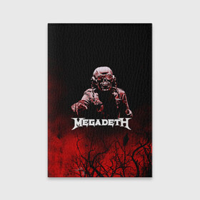 Обложка для паспорта матовая кожа с принтом Megadeth в Рязани, натуральная матовая кожа | размер 19,3 х 13,7 см; прозрачные пластиковые крепления | 