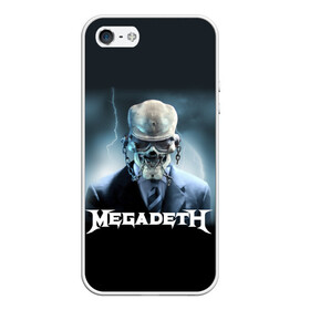 Чехол для iPhone 5/5S матовый с принтом Megadeth в Рязани, Силикон | Область печати: задняя сторона чехла, без боковых панелей | Тематика изображения на принте: megadeth |   megadet | группа | дирк вербурен | дэвид эллефсон | дэйв мастейн | кико лоурейро | мегадет | мегадетх | метал | рок | трэш | трэшметал | тяжелый | хард | хардрок | хеви | хевиметал