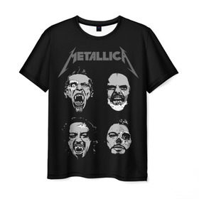 Мужская футболка 3D с принтом Metallica в Рязани, 100% полиэфир | прямой крой, круглый вырез горловины, длина до линии бедер | american | band | cliff burton | dave mustaine | hard | james hatfield | jason newsted | kirk hammett | lars ulrich | metal | metallica | robert trujillo | rock | ron mcgowney | thrash | американская | джеймс хэтфилд | ларс ул | метал группа | трэш метал 