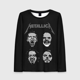 Женский лонгслив 3D с принтом Metallica в Рязани, 100% полиэстер | длинные рукава, круглый вырез горловины, полуприлегающий силуэт | american | band | cliff burton | dave mustaine | hard | james hatfield | jason newsted | kirk hammett | lars ulrich | metal | metallica | robert trujillo | rock | ron mcgowney | thrash | американская | джеймс хэтфилд | ларс ул | метал группа | трэш метал 