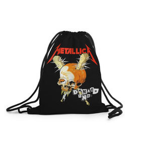 Рюкзак-мешок 3D с принтом Metallica в Рязани, 100% полиэстер | плотность ткани — 200 г/м2, размер — 35 х 45 см; лямки — толстые шнурки, застежка на шнуровке, без карманов и подкладки | american | band | cliff burton | dave mustaine | hard | james hatfield | jason newsted | kirk hammett | lars ulrich | metal | metallica | robert trujillo | rock | ron mcgowney | thrash | американская | джеймс хэтфилд | ларс ул | метал группа | трэш метал 