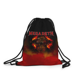 Рюкзак-мешок 3D с принтом Megadeth в Рязани, 100% полиэстер | плотность ткани — 200 г/м2, размер — 35 х 45 см; лямки — толстые шнурки, застежка на шнуровке, без карманов и подкладки | megadet | megadeth | группа | дирк вербурен | дэвид эллефсон | дэйв мастейн | кико лоурейро | мегадет | мегадетх | метал | рок | трэш | трэшметал | тяжелый | хард | хардрок | хеви | хевиметал