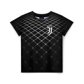 Детская футболка 3D с принтом Juventus 2018 Line в Рязани, 100% гипоаллергенный полиэфир | прямой крой, круглый вырез горловины, длина до линии бедер, чуть спущенное плечо, ткань немного тянется | fc | juventus | спорт | спортивные | фк | футбол | футбольный клуб | ювентус