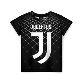 Детская футболка 3D с принтом Juventus 2018 Line в Рязани, 100% гипоаллергенный полиэфир | прямой крой, круглый вырез горловины, длина до линии бедер, чуть спущенное плечо, ткань немного тянется | Тематика изображения на принте: fc | juventus | спорт | спортивные | фк | футбол | ювентус