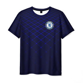 Мужская футболка 3D с принтом Chelsea 2018 Uniform в Рязани, 100% полиэфир | прямой крой, круглый вырез горловины, длина до линии бедер | chelsea | fc | спорт | спортивные | фк | футбол | челси