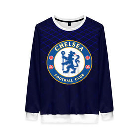 Женский свитшот 3D с принтом Chelsea 2018 Uniform в Рязани, 100% полиэстер с мягким внутренним слоем | круглый вырез горловины, мягкая резинка на манжетах и поясе, свободная посадка по фигуре | 