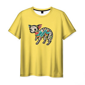 Мужская футболка 3D с принтом Внутри чихуахуа в Рязани, 100% полиэфир | прямой крой, круглый вырез горловины, длина до линии бедер | Тематика изображения на принте: домашние животные | пес | песик | собака | собачка | чихуахуа
