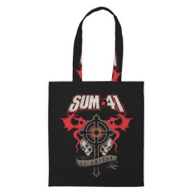 Сумка 3D повседневная с принтом Sum 41 в Рязани, 100% полиэстер | Плотность: 200 г/м2; Размер: 34×35 см; Высота лямок: 30 см | 1996 | 41 | punk | rock | sum | альтернатива | группа | дерик | канада | панк | рок | скейт | уибли