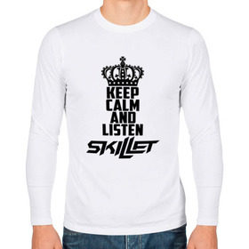 Мужской лонгслив хлопок с принтом Keep calm and listen Skillet в Рязани, 100% хлопок |  | skilet | skillet | альтернативный | гранж | группа | джен леджер | джон купер | индастриал | кори купер | метал | ню | пост | рок | сет моррисон | симфоник | скилет | хард | христианский