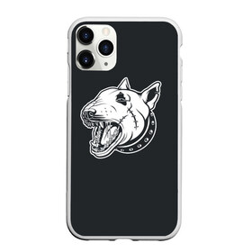 Чехол для iPhone 11 Pro матовый с принтом Опасный бультерьер в Рязани, Силикон |  | Тематика изображения на принте: домашние животные | пес | собака