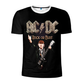 Мужская футболка 3D спортивная с принтом AC/DC в Рязани, 100% полиэстер с улучшенными характеристиками | приталенный силуэт, круглая горловина, широкие плечи, сужается к линии бедра | ас | ац | диси | дс | дц | исидиси | эйси