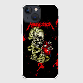 Чехол для iPhone 13 mini с принтом Metallica, heart explosive в Рязани,  |  | metallica | группа | джеймс хэтфилд | кирк хэмметт | ларс ульрих | метал | металика | металлика | миталика | музыка | роберт трухильо | рок | трэш | трэшметал | хард | хардрок | хеви | хевиметал