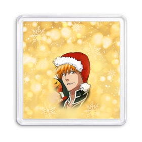 Магнит 55*55 с принтом Happy New Bleach! в Рязани, Пластик | Размер: 65*65 мм; Размер печати: 55*55 мм | bleach | блич | ичиго | куросаки ичиго