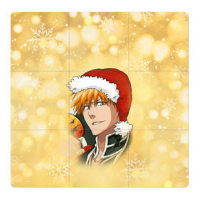 Магнитный плакат 3Х3 с принтом Happy New Bleach! в Рязани, Полимерный материал с магнитным слоем | 9 деталей размером 9*9 см | bleach | блич | ичиго | куросаки ичиго