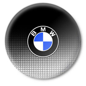 Значок с принтом BMW 2018 Black and White IV в Рязани,  металл | круглая форма, металлическая застежка в виде булавки | Тематика изображения на принте: bmw | автомобильные | бмв | машины