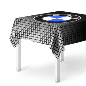 Скатерть 3D с принтом BMW 2018 Black and White IV в Рязани, 100% полиэстер (ткань не мнется и не растягивается) | Размер: 150*150 см | Тематика изображения на принте: bmw | автомобильные | бмв | машины