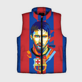 Женский жилет утепленный 3D с принтом Lionel Messi в Рязани,  |  | barcelona | lionel | messi | барселона | лионель | месси | поп арт