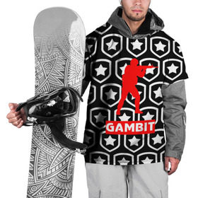 Накидка на куртку 3D с принтом GAMBIT counter strike в Рязани, 100% полиэстер |  | awp | counter strike | gambit | game | skin | авп | игры | линии | скин