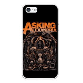 Чехол для iPhone 5/5S матовый с принтом Asking Alexandria в Рязани, Силикон | Область печати: задняя сторона чехла, без боковых панелей | askalexandria | askingalexandria | hardcore | metal | metalcore | александрия | альтернатива | аск | аскинг | метал | скелет | хэви | череп