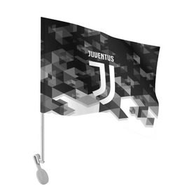 Флаг для автомобиля с принтом Juventus 2018 Geometry Sport в Рязани, 100% полиэстер | Размер: 30*21 см | juventus | спорт | спортивные | футбол | футбольный клуб | ювентус