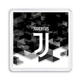 Магнит 55*55 с принтом Juventus 2018 Geometry Sport в Рязани, Пластик | Размер: 65*65 мм; Размер печати: 55*55 мм | juventus | спорт | спортивные | футбол | футбольный клуб | ювентус