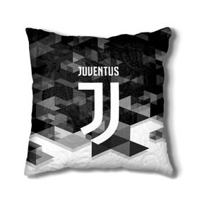 Подушка 3D с принтом Juventus 2018 Geometry Sport в Рязани, наволочка – 100% полиэстер, наполнитель – холлофайбер (легкий наполнитель, не вызывает аллергию). | состоит из подушки и наволочки. Наволочка на молнии, легко снимается для стирки | Тематика изображения на принте: juventus | спорт | спортивные | футбол | футбольный клуб | ювентус