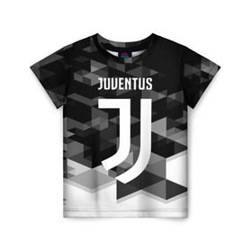 Детская футболка 3D с принтом Juventus 2018 Geometry Sport в Рязани, 100% гипоаллергенный полиэфир | прямой крой, круглый вырез горловины, длина до линии бедер, чуть спущенное плечо, ткань немного тянется | Тематика изображения на принте: juventus | спорт | спортивные | футбол | футбольный клуб | ювентус