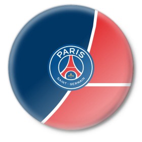 Значок с принтом PSG LOGO в Рязани,  металл | круглая форма, металлическая застежка в виде булавки | fc | fly emirates | paris | psg | лого | париж | псж | спорт | спортивные | фк | футбольный клуб