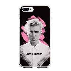 Чехол для iPhone 7Plus/8 Plus матовый с принтом Justin Bieber Pink splash в Рязани, Силикон | Область печати: задняя сторона чехла, без боковых панелей | bieber | justin bieber | бибер | джастин бибер