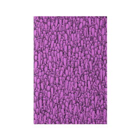 Обложка для паспорта матовая кожа с принтом Розовые кактусы в Рязани, натуральная матовая кожа | размер 19,3 х 13,7 см; прозрачные пластиковые крепления | гламур | гламурный | кактус | колючки | мексика | паттерн | пустыня | растения | розовый | шипы