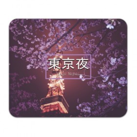 Коврик прямоугольный с принтом Tokyo Nights в Рязани, натуральный каучук | размер 230 х 185 мм; запечатка лицевой стороны | japan | japance | tokyo | tokyo nights | иероглифы | токио | япония