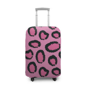 Чехол для чемодана 3D с принтом Розовый гепард в Рязани, 86% полиэфир, 14% спандекс | двустороннее нанесение принта, прорези для ручек и колес | африка | животное | леопард