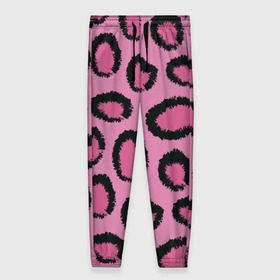Женские брюки 3D с принтом Розовый гепард в Рязани, полиэстер 100% | прямой крой, два кармана без застежек по бокам, с мягкой трикотажной резинкой на поясе и по низу штанин. В поясе для дополнительного комфорта — широкие завязки | африка | животное | леопард