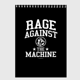 Скетчбук с принтом Rage Against the Machine в Рязани, 100% бумага
 | 48 листов, плотность листов — 100 г/м2, плотность картонной обложки — 250 г/м2. Листы скреплены сверху удобной пружинной спиралью | Тематика изображения на принте: rage against the machine | альтернативный | америка | американская рок группа | брэд уилк | жанр | зак де ла роча | калифорния | лос анджелес | метал | музыка | ню метал | рок | рэп метал | рэп рок | рэпкор | сша