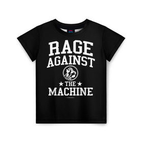 Детская футболка 3D с принтом Rage Against the Machine в Рязани, 100% гипоаллергенный полиэфир | прямой крой, круглый вырез горловины, длина до линии бедер, чуть спущенное плечо, ткань немного тянется | Тематика изображения на принте: rage against the machine | альтернативный | америка | американская рок группа | брэд уилк | жанр | зак де ла роча | калифорния | лос анджелес | метал | музыка | ню метал | рок | рэп метал | рэп рок | рэпкор | сша