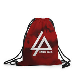 Рюкзак-мешок 3D с принтом LINKIN PARK COLOR RED MUSIC в Рязани, 100% полиэстер | плотность ткани — 200 г/м2, размер — 35 х 45 см; лямки — толстые шнурки, застежка на шнуровке, без карманов и подкладки | linkin park | logo | music | pop | rock | альтернатива | металл | музыка | музыкальный | поп | рок | честер беннингтон