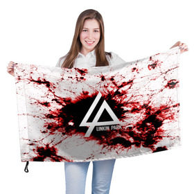 Флаг 3D с принтом LINKIN PARK BLOOD COLLECTION в Рязани, 100% полиэстер | плотность ткани — 95 г/м2, размер — 67 х 109 см. Принт наносится с одной стороны | linkin park | logo | music | pop | rock | альтернатива | металл | музыка | музыкальный | поп | рок | честер беннингтон