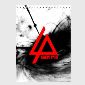 Скетчбук с принтом LINKIN PARK GRAY SMOKE MUSIC в Рязани, 100% бумага
 | 48 листов, плотность листов — 100 г/м2, плотность картонной обложки — 250 г/м2. Листы скреплены сверху удобной пружинной спиралью | linkin park | logo | music | pop | rock | альтернатива | металл | музыка | музыкальный | поп | рок | честер беннингтон