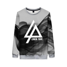 Женский свитшот 3D с принтом LINKIN PARK SMOKE GRAY 2018 в Рязани, 100% полиэстер с мягким внутренним слоем | круглый вырез горловины, мягкая резинка на манжетах и поясе, свободная посадка по фигуре | linkin park | logo | music | pop | rock | альтернатива | металл | музыка | музыкальный | поп | рок | честер беннингтон