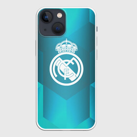 Чехол для iPhone 13 mini с принтом Real Madrid Geometry Sport в Рязани,  |  | Тематика изображения на принте: emirates | fc | real madrid | геометрия | реал мадрид | футбольный клуб | эмблема