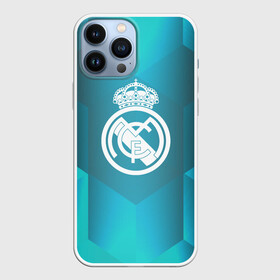 Чехол для iPhone 13 Pro Max с принтом Real Madrid Geometry Sport в Рязани,  |  | Тематика изображения на принте: emirates | fc | real madrid | геометрия | реал мадрид | футбольный клуб | эмблема