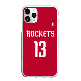 Чехол для iPhone 11 Pro Max матовый с принтом Houston Rockets в Рязани, Силикон |  | Тематика изображения на принте: 13 | fear the beard | houston rockets | nba | rise sports | баскетбол | баскетбольная | джеймс харден | нба | номер | спортивная | форма | хьюстон рокетс