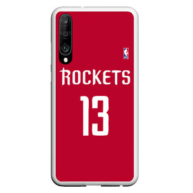 Чехол для Honor P30 с принтом Houston Rockets в Рязани, Силикон | Область печати: задняя сторона чехла, без боковых панелей | Тематика изображения на принте: 13 | fear the beard | houston rockets | nba | rise sports | баскетбол | баскетбольная | джеймс харден | нба | номер | спортивная | форма | хьюстон рокетс