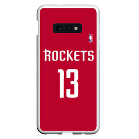 Чехол для Samsung S10E с принтом Houston Rockets в Рязани, Силикон | Область печати: задняя сторона чехла, без боковых панелей | Тематика изображения на принте: 13 | fear the beard | houston rockets | nba | rise sports | баскетбол | баскетбольная | джеймс харден | нба | номер | спортивная | форма | хьюстон рокетс