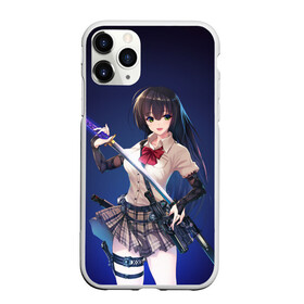 Чехол для iPhone 11 Pro матовый с принтом Anime girl в Рязани, Силикон |  | anime | girl | japan | katana | samurai | sword | аниме | девушка | катана | меч | оружие | самурай | япония