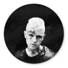 Коврик для мышки круглый с принтом Rip Peep в Рязани, резина и полиэстер | круглая форма, изображение наносится на всю лицевую часть | lil peep | rap | густав ор | лил пип | рэп